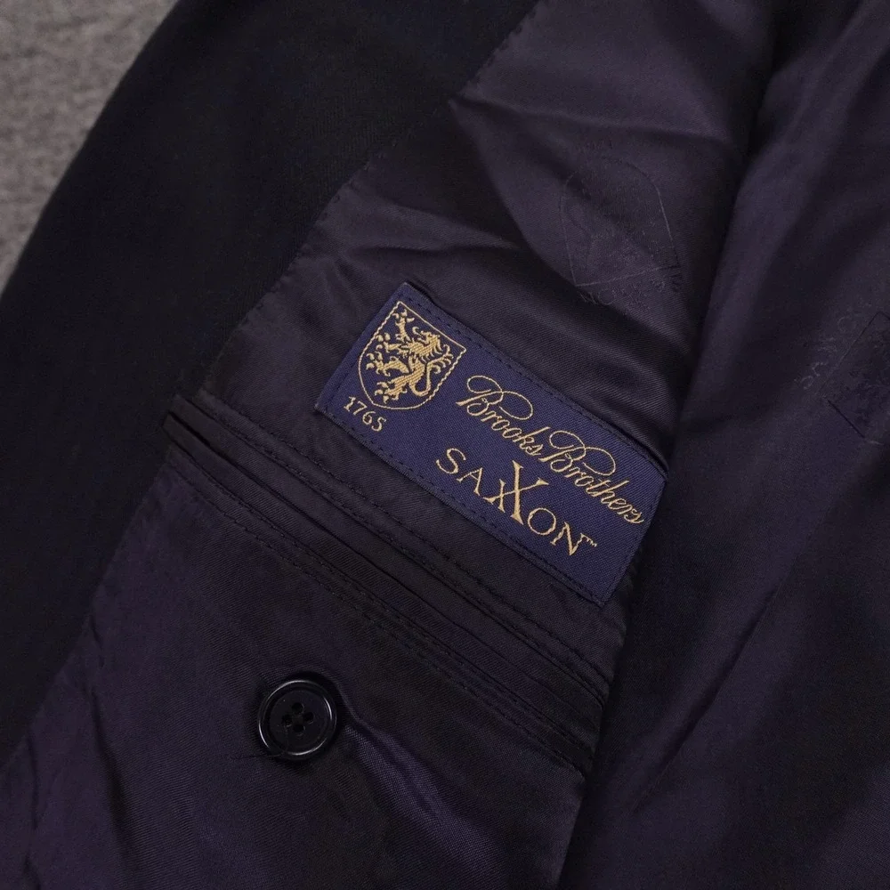 Brooks Brothers Blazer Mens 44R Navy Saxxon Wool 1818 Madison 2 Button Jacket